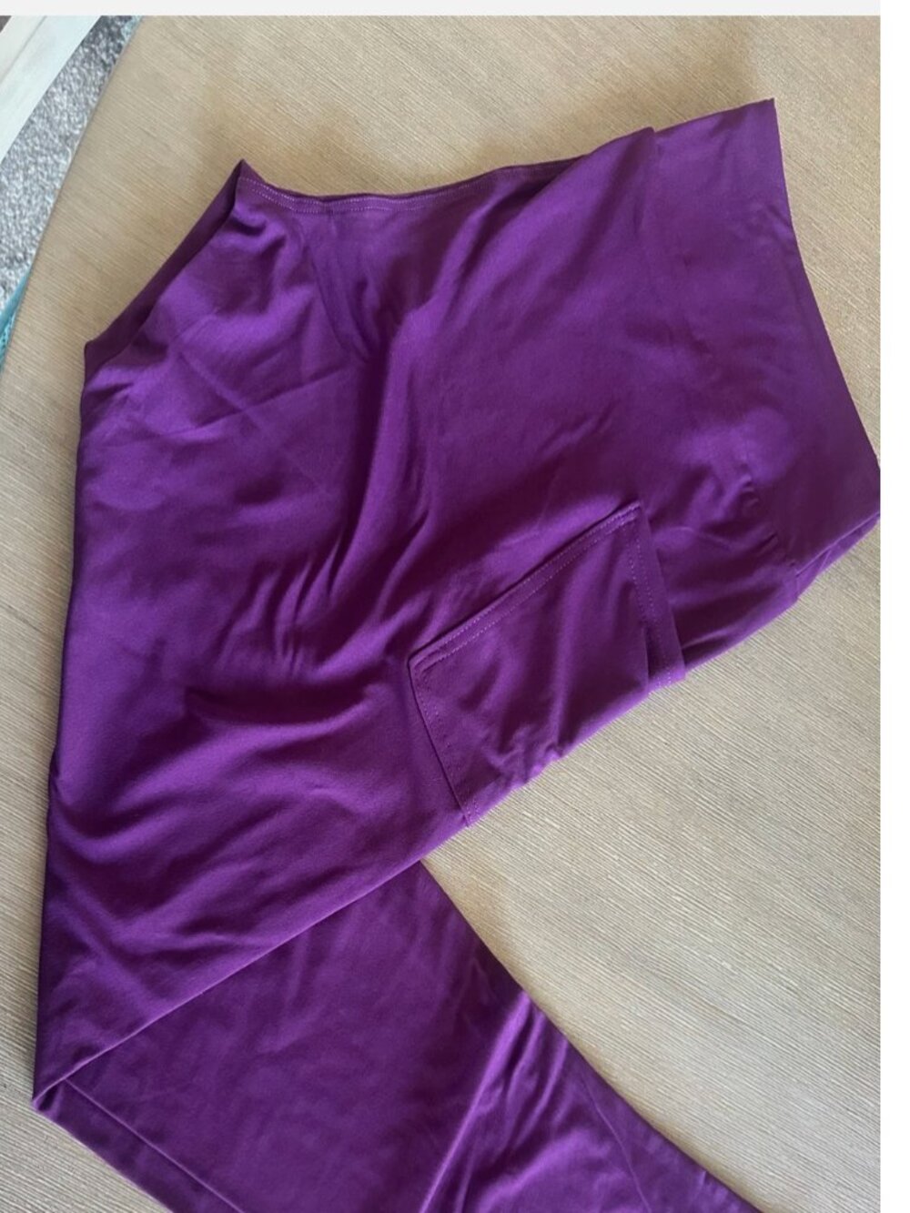 Julia Rose Full Length Buttery Soft Leggings with Side Pockets- Size TC- Purple